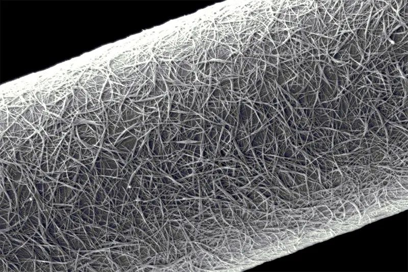 Electron micrographs of CFRP fibers prepared by Namd